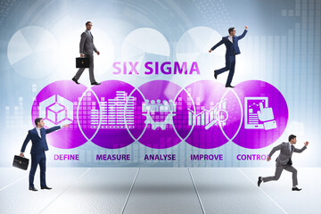 Obraz premium Concept of Lean management with six sigma