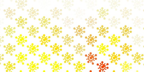 Light Orange vector texture with disease symbols.