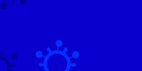 Light blue vector backdrop with virus symbols.