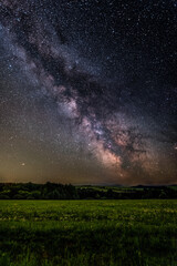 night photography with the milky way in the northern hemisphere