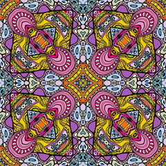 Vector abstract modern cartoon seamless pattern