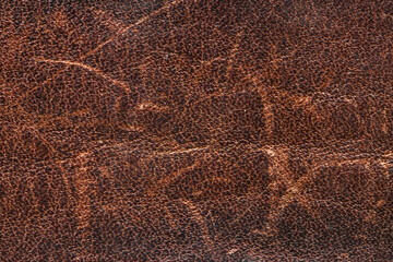 closeup of waxed leather with patina