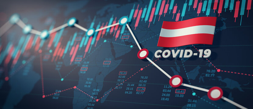 COVID-19 Coronavirus Austria Economic Impact Concept Image.