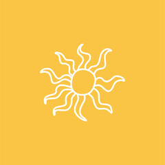 Vector illustration of the sun with wavy rays