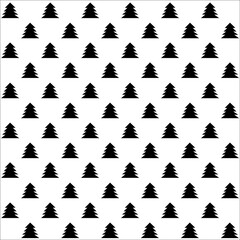 Obraz premium Black and white Christmas tree print