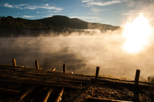Baan Rak Thai, Village on the lake in Mea Hong Son Province, Thailand