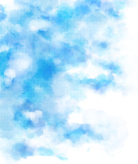空模様の水彩風イラスト　背景素材