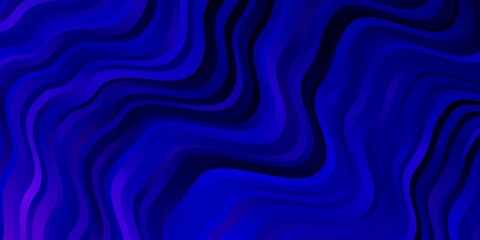 Dark Pink, Blue vector pattern with curved lines. Colorful illustration in abstract style with bent lines. Template for your UI design.