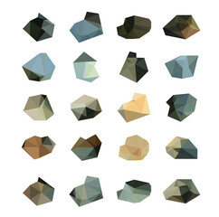 Heaps of stone rocks