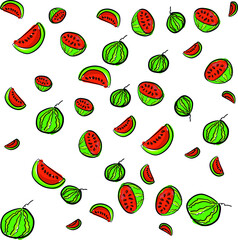 seamless background with fruits
