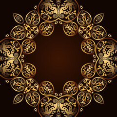 Abstract vector ornamental nature vintage frame.