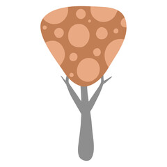 Abstract Cartoon Tree For Forest Illustration 
