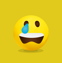 Smileys emoticons, emoji vector set - Mouths Facial Expressions, Cartoon Lips And Tongues.
