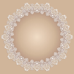 Abstract vector ornamental nature vintage frame.