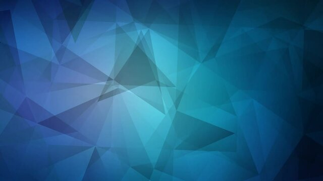 FULL HD looping dark blue triangle mosaic texture. Modern abstract animation with gradient. Ultra HD film business advertising. 1920 x 1080, 60 fps. Codec Photo JPEG.