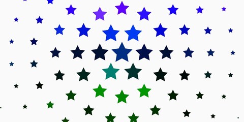 Light Multicolor vector background with small and big stars. Modern geometric abstract illustration with stars. Pattern for websites, landing pages.