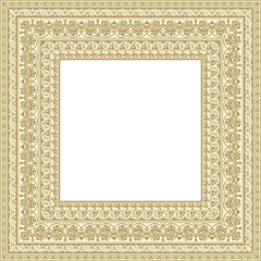 Vector ornamental nature ethnic vintage frame