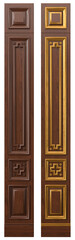 Classic wood panel 900mm wood with veneer and gold elements