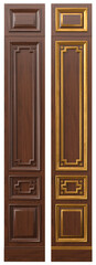 Classic wood panel 900mm wood with veneer and gold elements