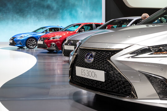 GENEVA, SWITZERLAND - MARCH 6, 2019: Lexus cars showcased at the 89th Geneva International Motor Show.