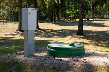 Septic tank. Septic system. Septic tank for waste water.