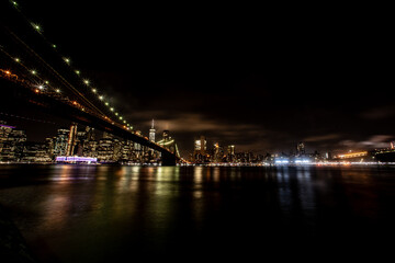 Fototapeta na wymiar New York night view from Dumbo
