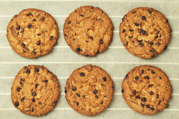 Fresh-baked cookies ready in the table