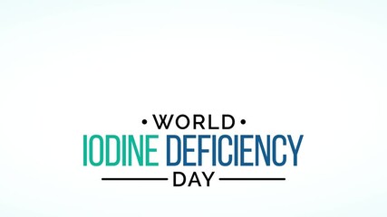 Video animation on the theme of World Iodine deficiency day observed each year on October 21st across the globe. Motion graphics
