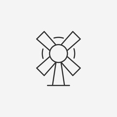 Windmill icon. Vector Illustration