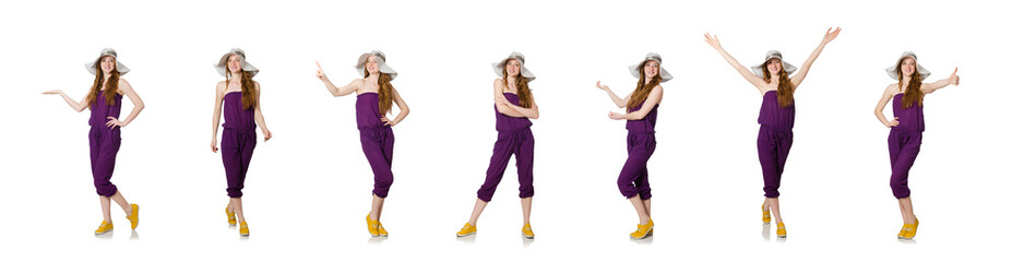 Woman isolated on the white background