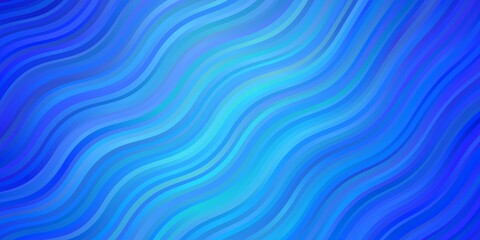 Obraz premium Light BLUE vector pattern with lines. Colorful illustration in circular style with lines. Pattern for ads, commercials.