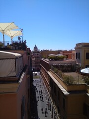 Beautiful panoramic view in Rome in Italy.