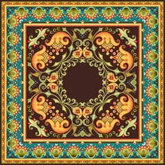 Vector decorative floral ethnic illustration