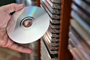 cd in hand