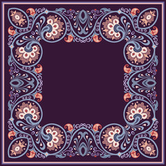 Vector decorative floral ethnic illustration