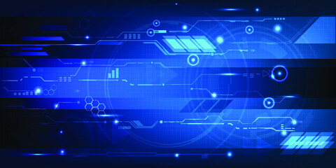 Futuristic grid line digital hi-tech pattern on abstract dark blue future technology background and wallpapers.Vector illustration.
