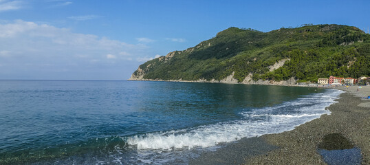 The beach of Riva Trigoso in Sestri Levante