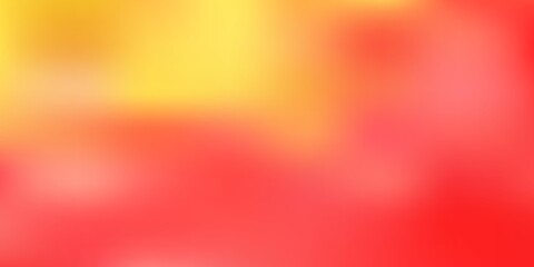 Light red, yellow vector abstract blur backdrop.