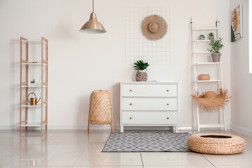 Stylish interior of living room