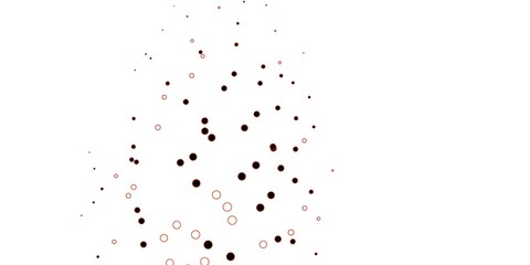 Dark Orange vector template with circles. Abstract illustration with colorful spots in nature style. Pattern for business ads.