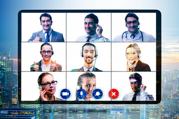 Concept of virtual collaboration through videoconferencing