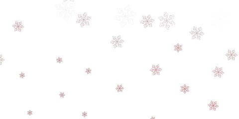 Light purple, pink vector doodle background with flowers.