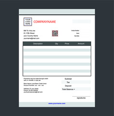 Naklejka premium Invoice design 01