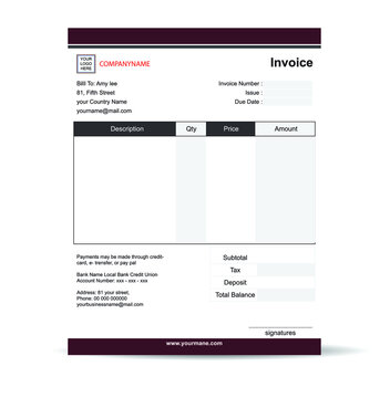 Invoice or stationery design 03