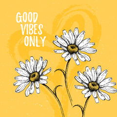 Good Vibes Only quote template card