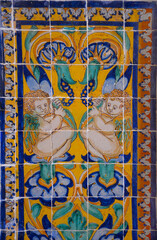 Ornamental old typical tiles from Portugal called 