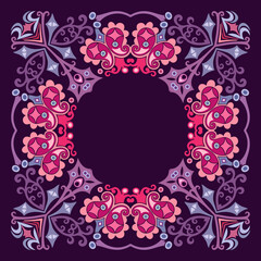 Floral vector border. Nature illustration