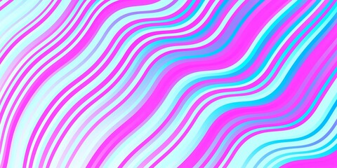 Fototapeta premium Light Pink, Blue vector template with curves. Colorful illustration with curved lines. Design for your business promotion.