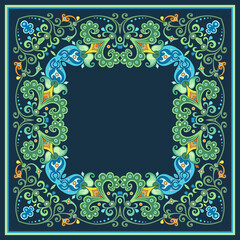 Floral vector border. Nature illustration