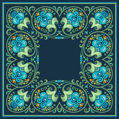 Floral vector border. Nature illustration